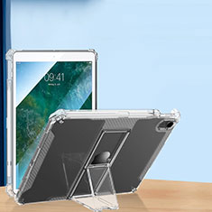 Coque Ultra Slim Silicone Souple Housse Etui Transparente avec Support S01 pour Apple iPad Air 3 Clair