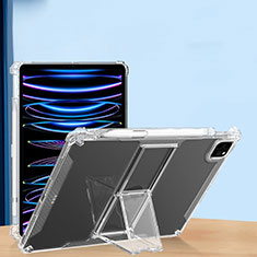 Coque Ultra Slim Silicone Souple Housse Etui Transparente avec Support S01 pour Apple iPad Pro 11 (2021) Clair