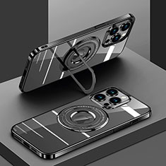 Coque Ultra Slim Silicone Souple Transparente avec Mag-Safe Magnetic Magnetique AC1 pour Apple iPhone 13 Pro Max Noir