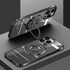 Coque Ultra Slim Silicone Souple Transparente avec Mag-Safe Magnetic Magnetique AC1 pour Apple iPhone 13 Pro Noir