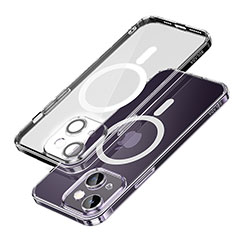 Coque Ultra Slim Silicone Souple Transparente avec Mag-Safe Magnetic Magnetique LD1 pour Apple iPhone 14 Clair