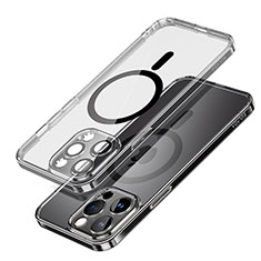Coque Ultra Slim Silicone Souple Transparente avec Mag-Safe Magnetic Magnetique LD1 pour Apple iPhone 15 Pro Max Noir