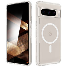 Coque Ultra Slim Silicone Souple Transparente avec Mag-Safe Magnetic Magnetique pour Google Pixel 8 Pro 5G Clair