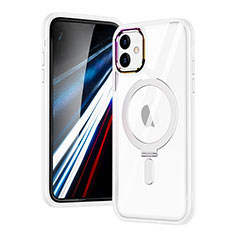 Coque Ultra Slim Silicone Souple Transparente avec Mag-Safe Magnetic Magnetique SD1 pour Apple iPhone 11 Argent