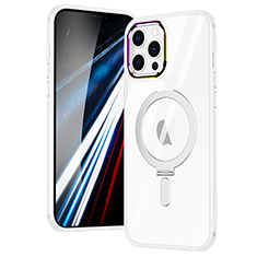 Coque Ultra Slim Silicone Souple Transparente avec Mag-Safe Magnetic Magnetique SD1 pour Apple iPhone 12 Pro Max Argent