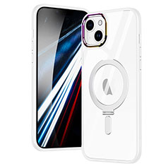 Coque Ultra Slim Silicone Souple Transparente avec Mag-Safe Magnetic Magnetique SD1 pour Apple iPhone 13 Argent