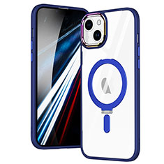Coque Ultra Slim Silicone Souple Transparente avec Mag-Safe Magnetic Magnetique SD1 pour Apple iPhone 13 Bleu