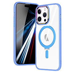 Coque Ultra Slim Silicone Souple Transparente avec Mag-Safe Magnetic Magnetique SD1 pour Apple iPhone 15 Pro Max Bleu Ciel