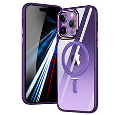 Coque Ultra Slim Silicone Souple Transparente avec Mag-Safe Magnetic Magnetique SD1 pour Apple iPhone 16 Pro Max Violet