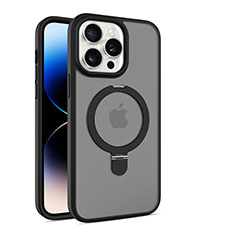 Coque Ultra Slim Silicone Souple Transparente avec Mag-Safe Magnetic Magnetique T02 pour Apple iPhone 16 Pro Max Noir