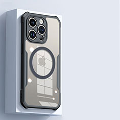 Coque Ultra Slim Silicone Souple Transparente avec Mag-Safe Magnetic Magnetique X02D pour Apple iPhone 15 Pro Max Noir