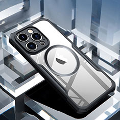 Coque Ultra Slim Silicone Souple Transparente avec Mag-Safe Magnetic Magnetique XD5 pour Apple iPhone 15 Pro Max Noir