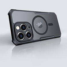 Coque Ultra Slim Silicone Souple Transparente avec Mag-Safe Magnetic Magnetique XD6 pour Apple iPhone 15 Pro Max Noir