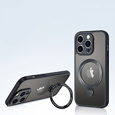 Coque Ultra Slim Silicone Souple Transparente avec Mag-Safe Magnetic Magnetique XD8 pour Apple iPhone 15 Pro Max Noir