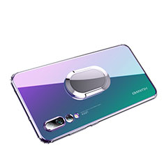 Coque Ultra Slim Silicone Souple Transparente avec Support Bague Anneau pour Huawei P20 Pro Clair