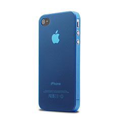 Coque Ultra Slim Silicone Souple Transparente Mat pour Apple iPhone 4S Bleu