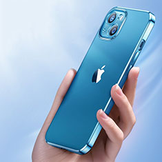 Coque Ultra Slim Silicone Souple Transparente pour Apple iPhone 13 Mini Bleu