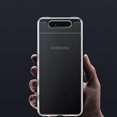 Coque Ultra Slim Silicone Souple Transparente pour Samsung Galaxy A80 Clair