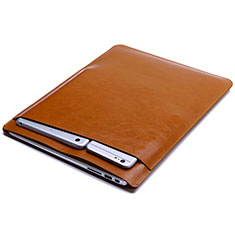 Double Pochette Housse Cuir L02 pour Samsung Galaxy Book S 13.3 SM-W767 Orange