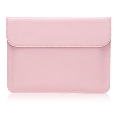 Double Pochette Housse Cuir L03 pour Huawei Matebook X Pro (2020) 13.9 Rose