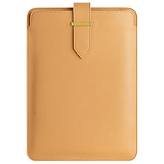 Double Pochette Housse Cuir L04 pour Apple MacBook Air 13 pouces Marron