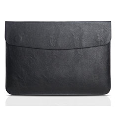Double Pochette Housse Cuir L06 pour Apple MacBook Pro 15 pouces Noir