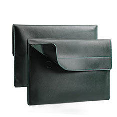 Double Pochette Housse Cuir L11 pour Apple MacBook 12 pouces Vert