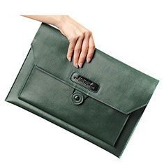 Double Pochette Housse Cuir L12 pour Apple MacBook Pro 15 pouces Vert