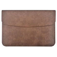 Double Pochette Housse Cuir L15 pour Apple MacBook 12 pouces Marron