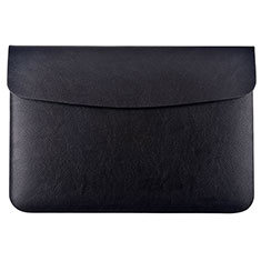 Double Pochette Housse Cuir L15 pour Apple MacBook 12 pouces Noir