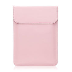 Double Pochette Housse Cuir L21 pour Apple MacBook Air 13.3 pouces (2018) Rose