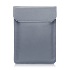 Double Pochette Housse Cuir L21 pour Apple MacBook Air 13 pouces Gris