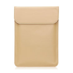 Double Pochette Housse Cuir L21 pour Apple MacBook Pro 13 pouces Or