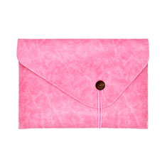 Double Pochette Housse Cuir L23 pour Apple MacBook Pro 15 pouces Rose