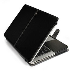 Double Pochette Housse Cuir L24 pour Apple MacBook Air 13 pouces (2020) Noir