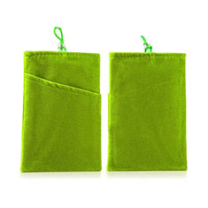 Double Pochette Housse Velour Universel pour Huawei Honor Play 8A Vert