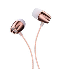 Ecouteur Casque Filaire Sport Stereo Intra-auriculaire Oreillette H26 pour Oneplus 12R 5G Or Rose