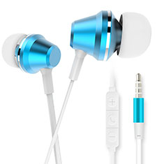 Ecouteur Casque Filaire Sport Stereo Intra-auriculaire Oreillette H37 pour Samsung Galaxy A20 Bleu
