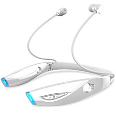 Ecouteur Casque Sport Bluetooth Stereo Intra-auriculaire Sans fil Oreillette H52 pour Sony Xperia L4 Blanc
