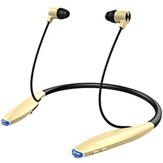 Ecouteur Sport Bluetooth Stereo Casque Intra-auriculaire Sans fil Oreillette H51 pour Wiko Power U10 Or
