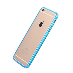 Etui Bumper Luxe Aluminum Metal pour Apple iPhone 6 Bleu Ciel