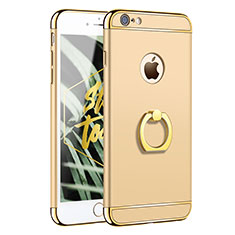 Etui Bumper Luxe Metal et Plastique avec Support Bague Anneau A01 pour Apple iPhone 6 Or