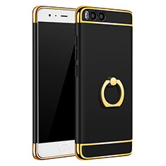 Etui Bumper Luxe Metal et Plastique avec Support Bague Anneau A02 pour Xiaomi Mi 6 Noir