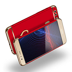 Etui Bumper Luxe Metal et Plastique avec Support Bague Anneau A03 pour Huawei P9 Rouge