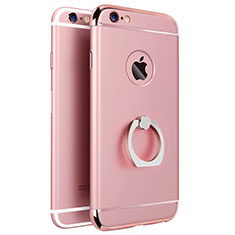 Etui Bumper Luxe Metal et Plastique avec Support Bague Anneau pour Apple iPhone 6S Plus Rose