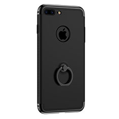 Etui Bumper Luxe Metal et Plastique avec Support Bague Anneau pour Apple iPhone 7 Plus Noir