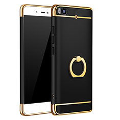 Etui Bumper Luxe Metal et Plastique avec Support Bague Anneau pour Xiaomi Mi 5S Noir