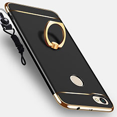 Etui Bumper Luxe Metal et Plastique avec Support Bague Anneau pour Xiaomi Redmi Note 5A Prime Noir