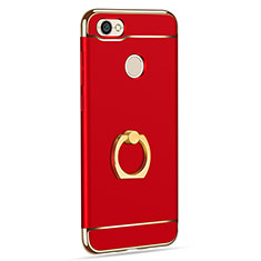 Etui Bumper Luxe Metal et Plastique avec Support Bague Anneau pour Xiaomi Redmi Note 5A Pro Rouge