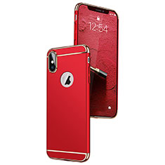 Etui Bumper Luxe Metal et Plastique C01 pour Apple iPhone X Rouge